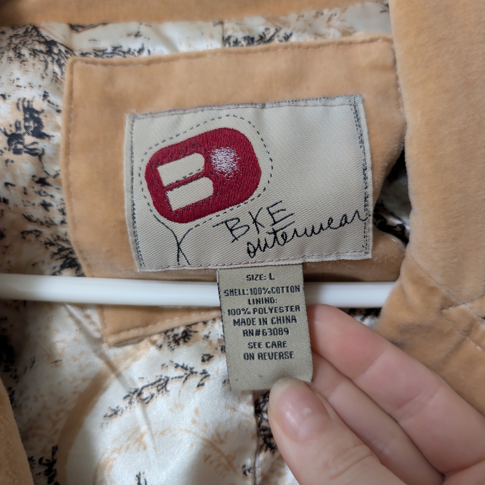 BKE Tan Jacket with Patterned Lining - Picture 3 of 7